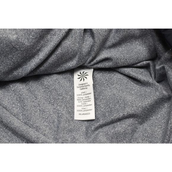 Athleta Quilted Puffer Vest Womens Size M Hooded Full Zip Navy Blue - Picture 6 of 8